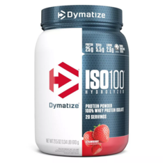 Bột Protein Dymatize ISO100 Hydrolyzed Strawberry Hương Dâu – Hộp 1.34LB