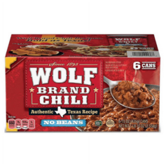 Chili Thịt Bò Wolf Brand No Bean Chili – Lốc 6 Lon x 425g