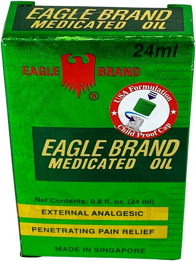 Dầu Gió Xanh Mỹ Eagle Brand Medicated Oil - Chai 24ml