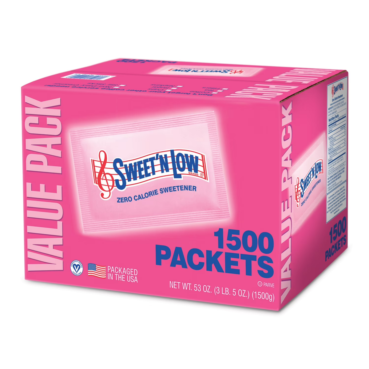 Đường Ăn Kiêng Không Calo Sweet'N Low Sweetener Portion Packets – Hộp 1500 Gói