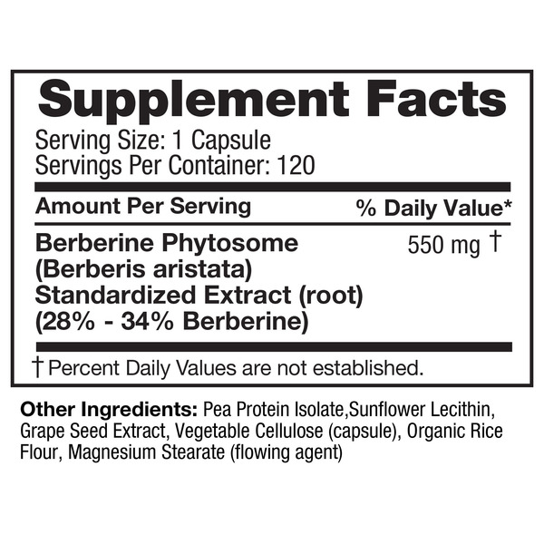 Viên Nang Thuần Chay FeelGood Organic Superfoods Berberine Phytosome Hấp Thụ Cao – Hộp 120 Viên