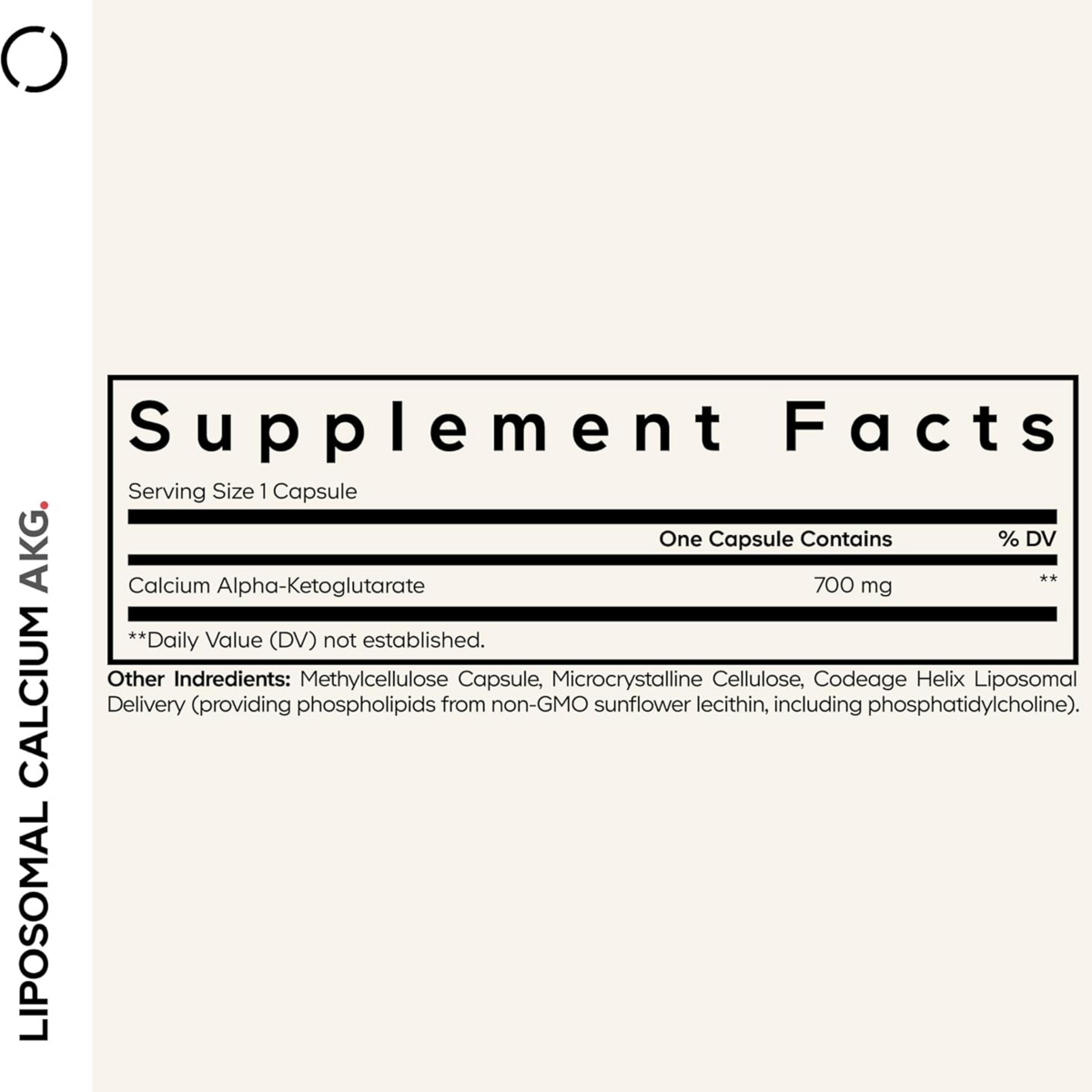Viên Uống Codeage Liposomal Calcium AKG Canxi Alpha-Ketoglutarate – Hộp 60 Viên 