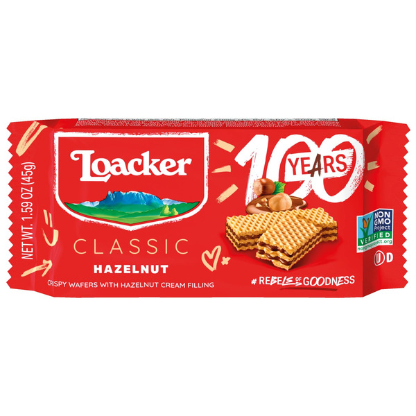 Bánh Xốp Kem Hạt Phỉ Loacker Classic Hazelnut – Hộp 12 Gói