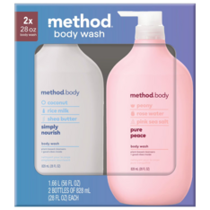 Sữa Tắm Dưỡng Ẩm Method Body Wash Simply Nourish & Pure Peace – Set 2 Chai x 28 Oz