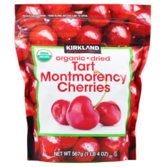 Túi Cherry Anh Đào Sấy Khô Kirkland Signature Organic Dried Tart Montmorency Cherries – Túi 20 Oz 