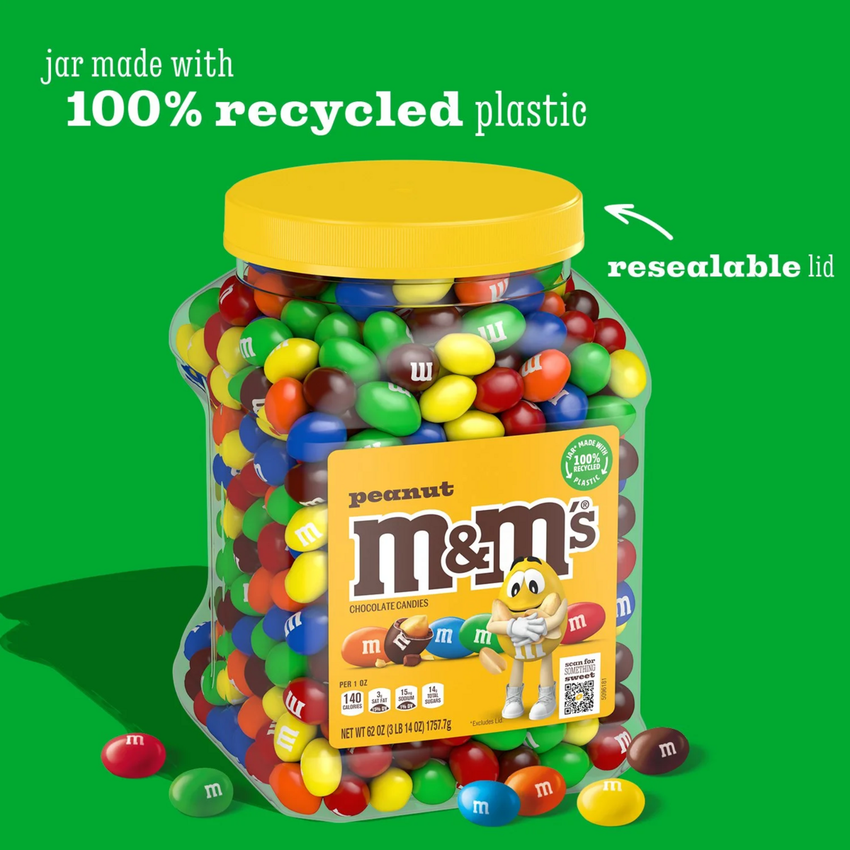 Kẹo Socola M&M'S Peanut Milk Chocolate Candy - Hộp 1757.7g