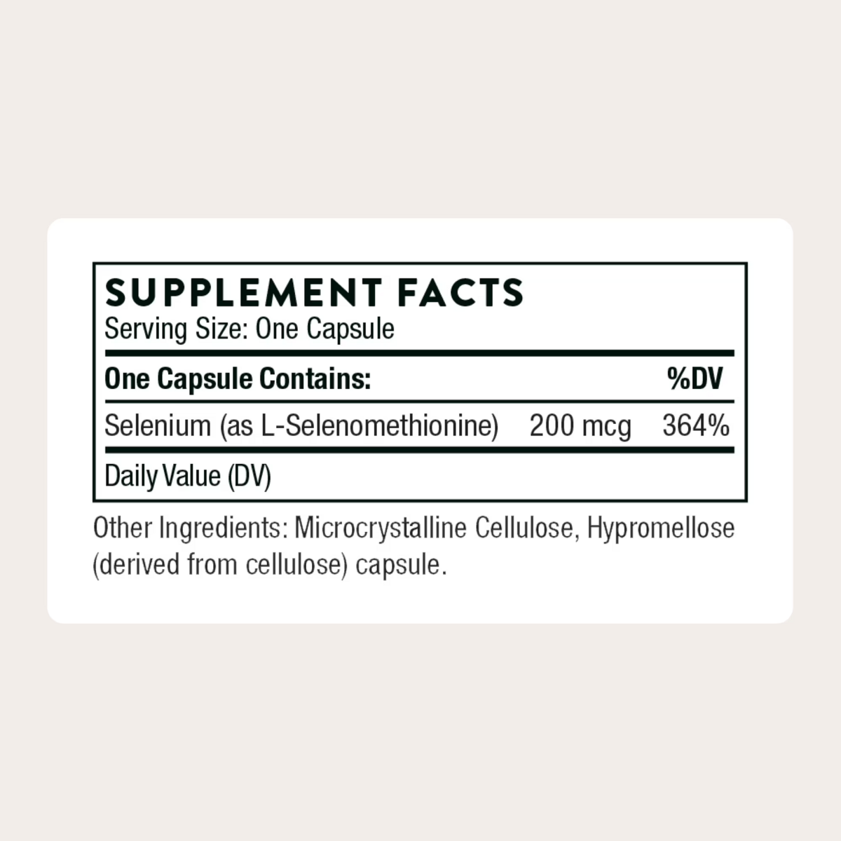 Viên Uống Thorne Selenium 200 mcg – Hộp 60 Viên