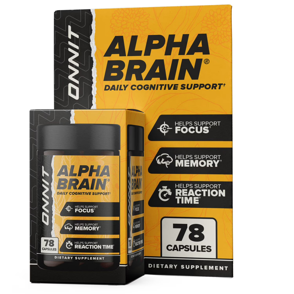 Viên Uống Onnit Alpha Brain Hỗ Trợ Trí Nhớ Và Tập Trung – Hộp 78 Viên