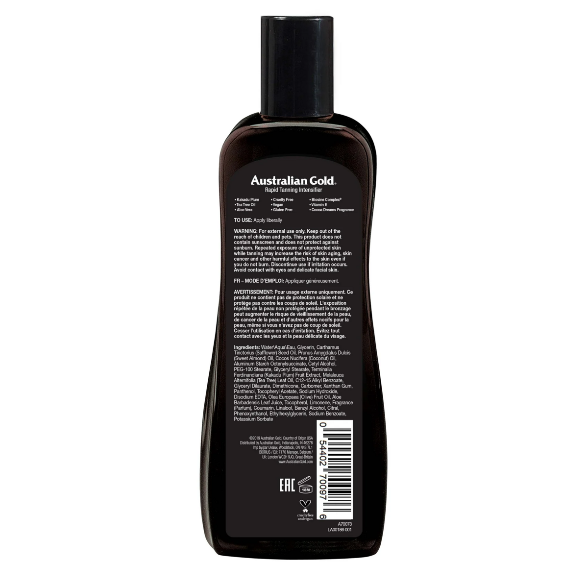 Lotion Dưỡng Da Nâu Australian Gold Rapid Tanning Intensifier Lotion – Chai 8 Oz