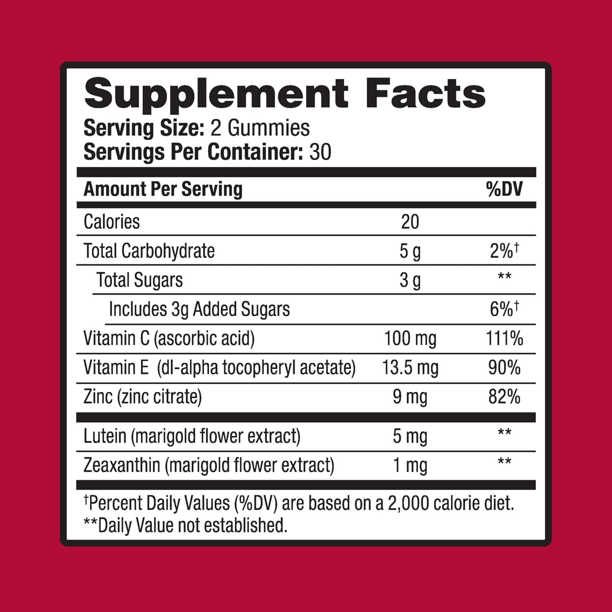 Kẹo Dẻo Bổ Mắt Ocuvite Eye Vitamin & Mineral Supplement Gummies – Hộp 60 Viên