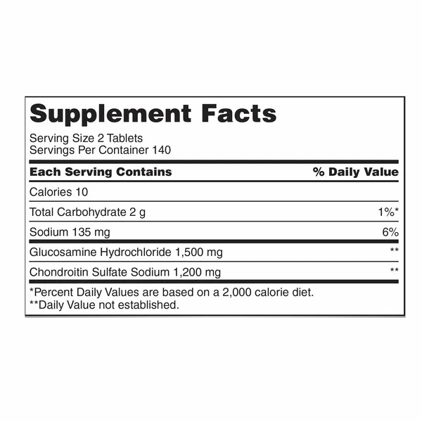 Viên Uống Hỗ Trợ Xương Khớp Kirkland Signature Glucosamine & Chondroitin – Hộp 280 Viên