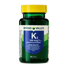 Viên Uống Spring Valley Vitamin K2 100 mcg Bone Health Supplement Softgels – Hộp 60 Viên
