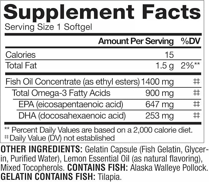 Viên Uống Dầu Cá Member's Mark Triple Strength Omega-3 – Hộp 150 Viên