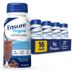 Sữa Nước Ensure Original Nutrition Shake Chocolate Vị Socola – Thùng 16 Chai x 237ml