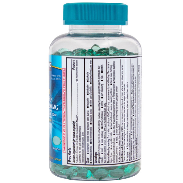 Viên Uống Giảm Đau Hạ Sốt Kirkland Signature Mini Ibuprofen 200 mg – Hộp 500 Viên Nang Mềm