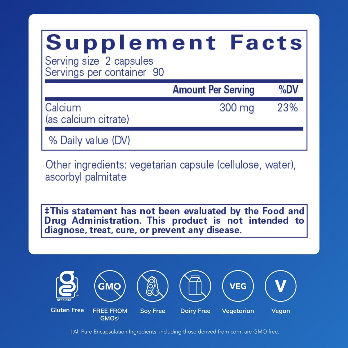 Viên Uống Pure Encapsulations Calcium Citrate – Hộp 180 Viên