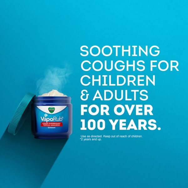 Dầu Xoa Hỗ Trợ Giảm Nghẹt Mũi, Ho Và Đau Nhức Vicks VapoRub –  2 Hộp X 100g