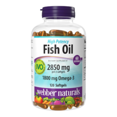 Viên Uống Dầu Cá Webber Naturals Ultra Omega 3 Fish Oil EPA DHA 2850 mg – Hộp 120 Viên