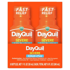 Dung Dịch Uống Hỗ Trợ Giảm Triệu Chứng Cảm Lạnh & Cảm Cúm Ban Ngày Vicks DayQuil Severe Cold & Flu Daytime Relief Original - Set 8 Chai 30ml