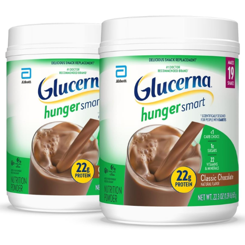 Sữa Bột Dinh Dưỡng Dành Cho Người Tiểu Đường Vị Socola Glucerna Hunger Smart Classic Chocolate – Set 2 Hộp x 22.3 Oz