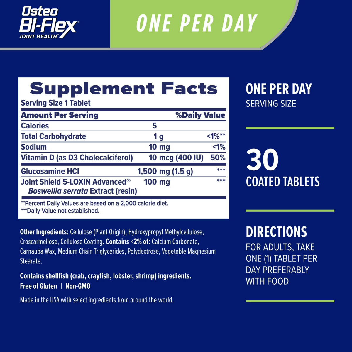 Viên Uống Hỗ Trợ Xương Khớp Osteo Bi-Flex One Per Day Joint Health – Hộp 30 Viên