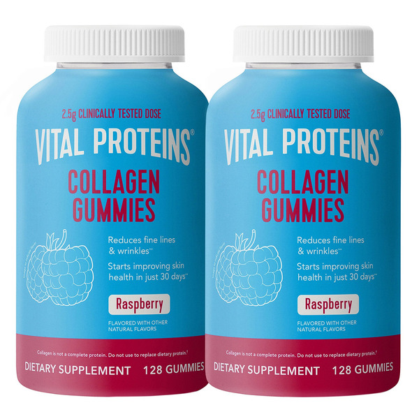 Kẹo Dẻo Bổ Sung Collagen Vị Mâm Xôi Vital Proteins Collagen Gummies Raspberry – Set 2 Hộp x 128 Viên