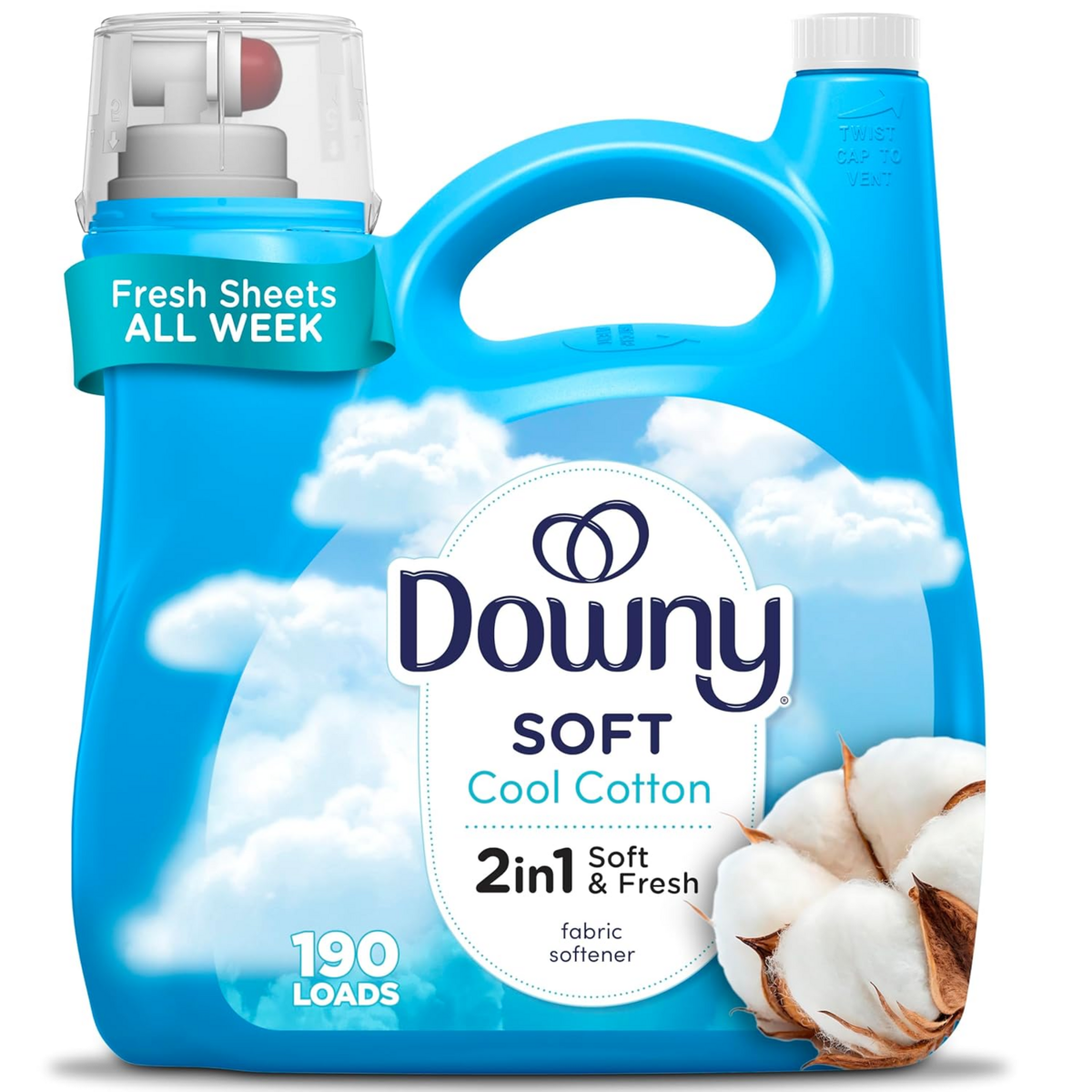 Nước Xả Vải Downy Soft Cool Cotton 2-in-1 – Chai 140 fl oz
