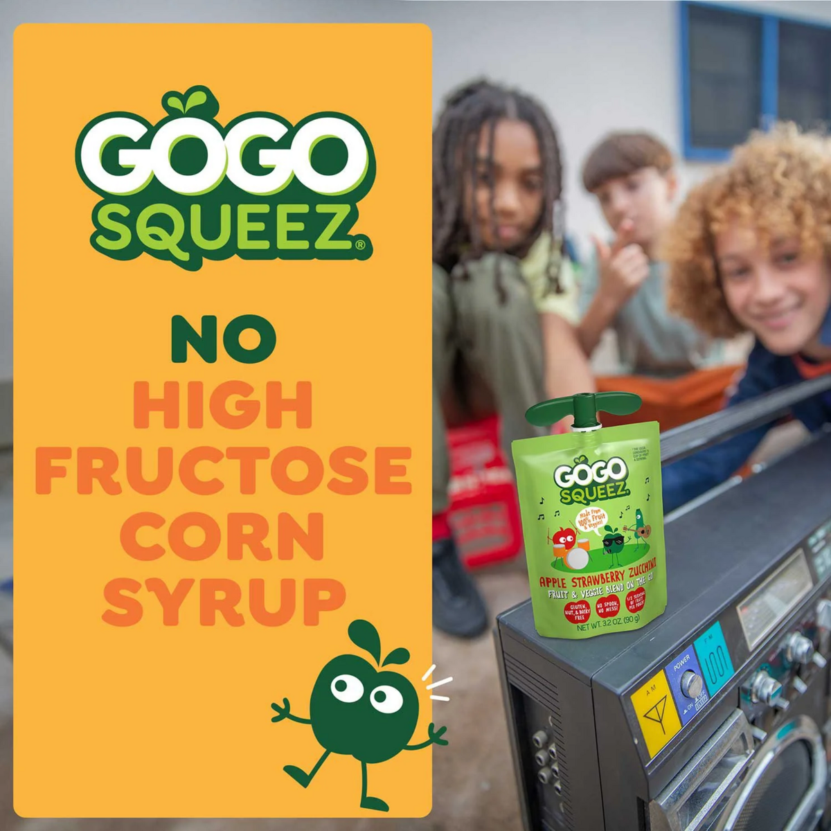 Nước Táo Đóng Gói GoGo SqueeZ BIG SqueeZ Applesauce Pouches Variety - Thùng 28 Gói X 90g