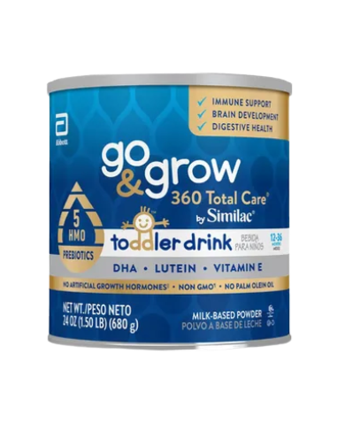 Sữa Bột Abbott Go & Grow Toddler Drink Milk-Based Powder Cho Trẻ 12–36 Tháng – Lon 680g
