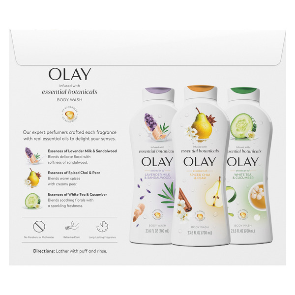 Sữa Tắm Thảo Dược Olay Essential Botanical Body Wash - 3 Chai X 700ml
