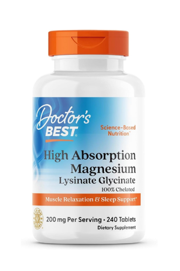 Viên uống Doctor’s Best High Absorption Magnesium Lysinate Glycinate – Hộp 240 Viên