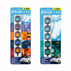 Kẹp Thơm Cửa Gió Ô Tô Febreze Car Vent Clip Hương Amber – 2 Set x 5 Chiếc