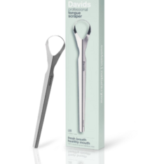 Cây Cạo Lưỡi Inox Y Tế Davids Tongue Scraper – Làm Sạch Lưỡi & Hơi Thở Thơm Mát