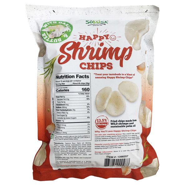 Snack Tôm Tỏi Shrimp Garlic Chips – Gói 16 oz