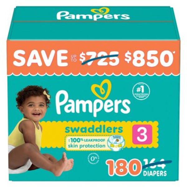 Pampers Swaddlers Diapers, Sizes 3