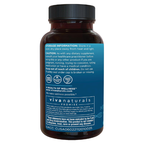 Viên Uống Dầu Cá Viva Naturals Triple-Strength Omega-3 Fish Oil 2500mg – Hộp 60 Viên