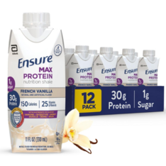 Sữa Dinh Dưỡng Cao Protein Vị Vani Pháp Ensure Max Protein Nutrition Shake French Vanilla – Thùng 12 Chai x 330ml