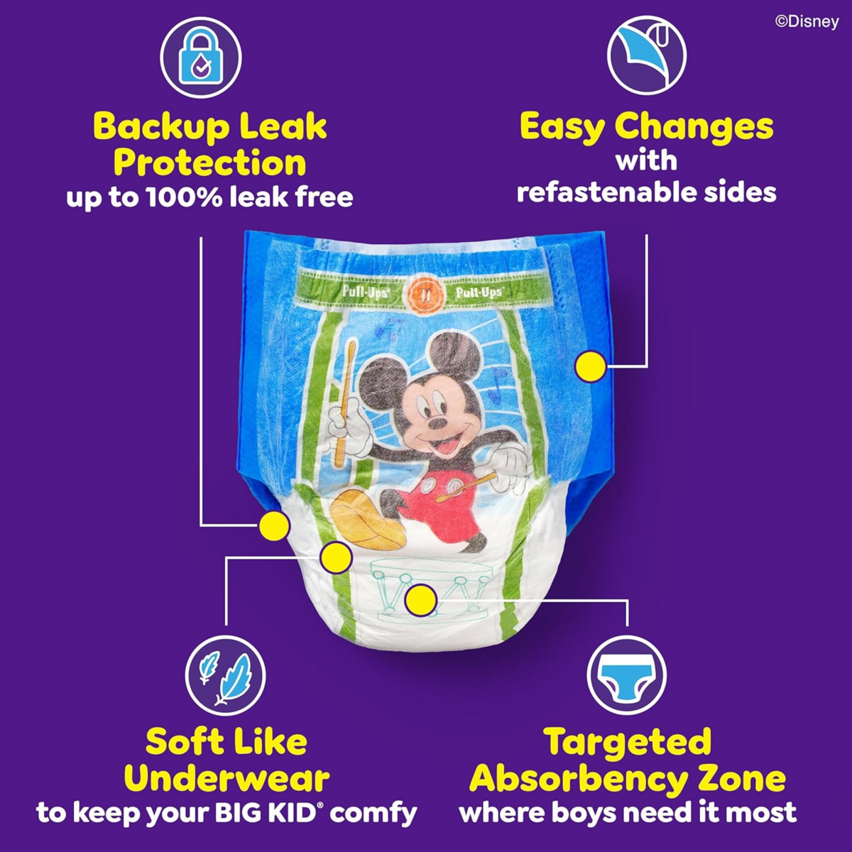 Quần Tập Cho Bé Trai 17.2-22.7kg Pull-Ups Boys' Potty Training Pants 4T-5T (38-50 lbs) - Gói 102 Miếng