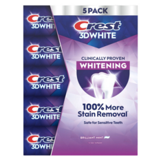 Kem Đánh Răng Crest 3D White Advanced Whitening – Set 5 Tuýp 26 oz 