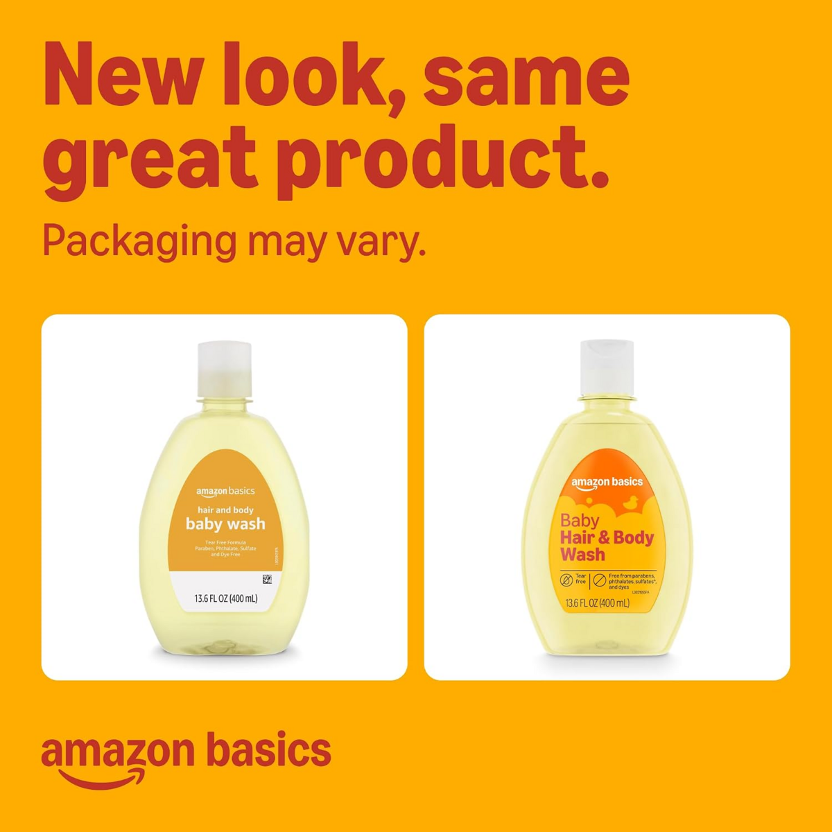 Sữa Tắm Gội Dịu Nhẹ Cho Bé Amazon Basics Tear-Free Baby Hair & Body Wash – Chai 13.6 Oz