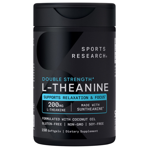 Viên Uống Hỗ Trợ Giảm Căng Thẳng Sports Research L-Theanine Suntheanine 200 mg – Hộp 150 Viên
