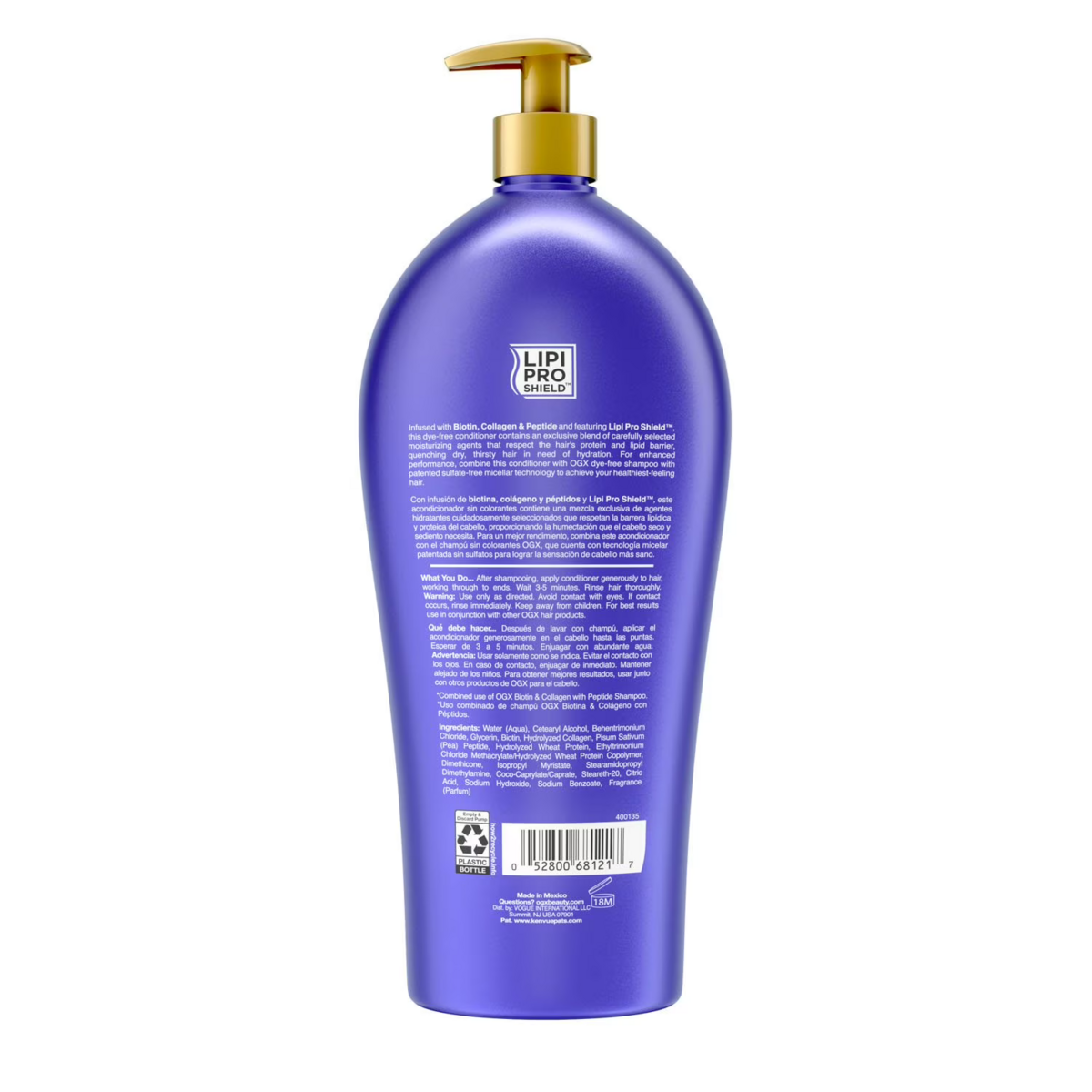 Dầu Xả Hỗ Trợ Dày Tóc, Giảm Xơ Rối OGX Biotin & Collagen Volume & Strength Conditioner -  Chai 1183ml