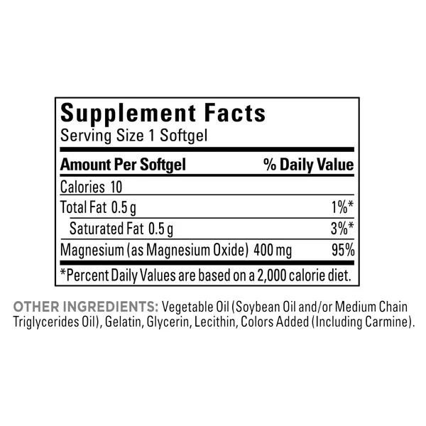 Viên Uống Nature Made Extra Strength Magnesium 400 mg – Hộp 180 Viên