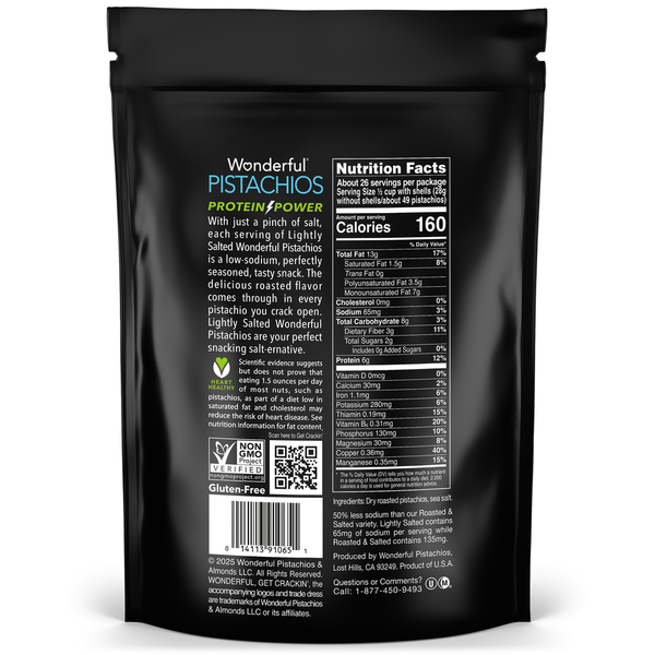 Hạt Dẻ Cười Rang Muối Wonderful Pistachios Roasted and Lightly Salted – Túi 48 Oz