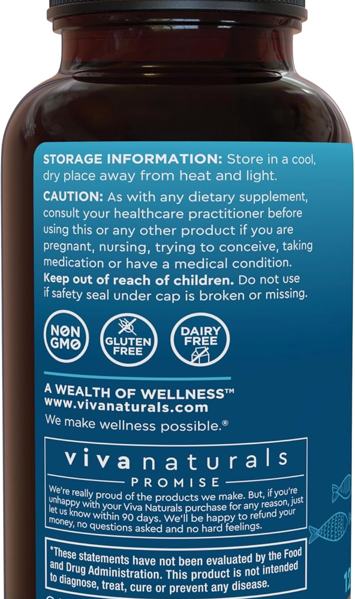 Viên Uống Dầu Cá Viva Naturals Triple-Strength Omega-3 Fish Oil 2500mg – Hộp 120 Viên