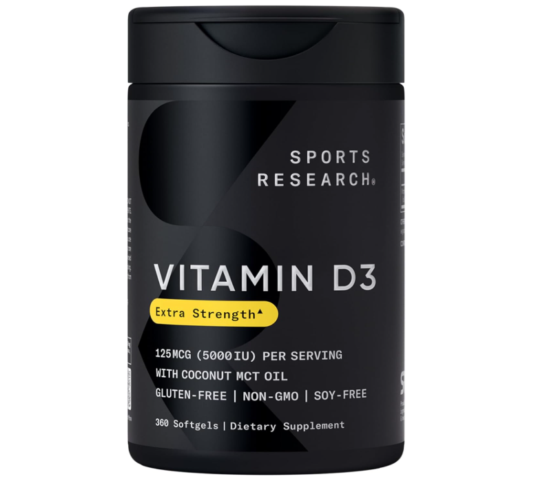 Viên Uống Sports Research Vitamin D3 5000 IU – Hộp 360 Viên