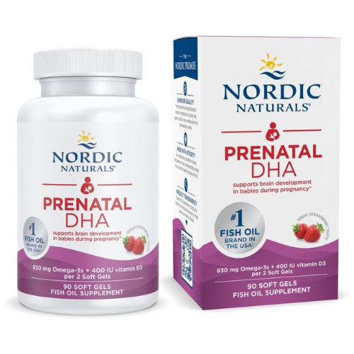 Viên Uống Dầu Cá Nordic Naturals Prenatal DHA 830mg + Vitamin D3 – Hộp 90 Viên