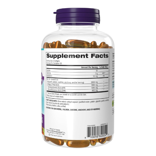 Viên Uống Dầu Cá Webber Naturals Ultra Omega 3 Fish Oil EPA DHA 2850 mg – Hộp 120 Viên