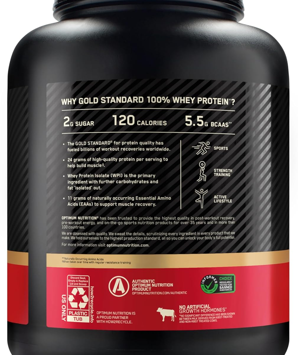Bột Whey Protein Hương Dâu Optimum Nutrition Gold Standard 100% Whey Delicious Strawberry - Hộp 5LB