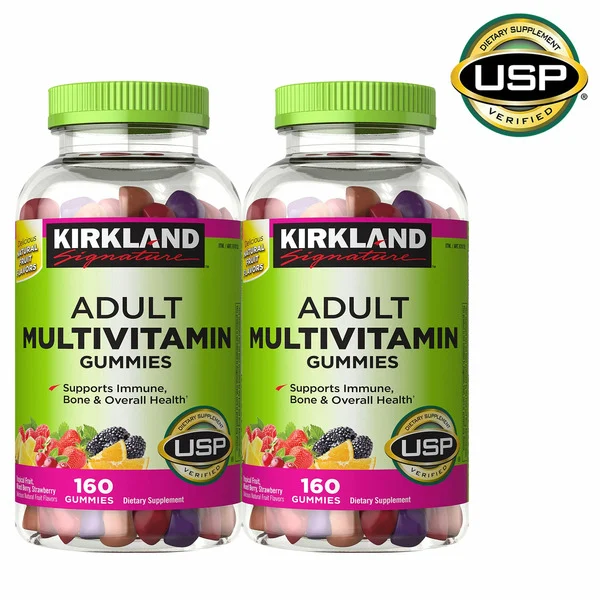 Kẹo Dẻo Bổ Sung Vitamin Tổng Hợp Kirkland Signature Adult Multivitamin – 2 Hộp 320 Viên